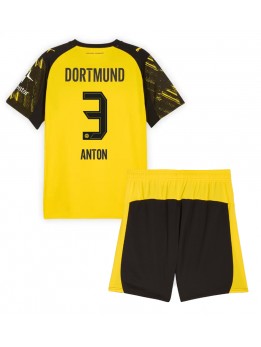 Detské Futbalové oblečenie Borussia Dortmund Waldemar Anton #3 2025-26 Krátky Rukáv - Domáci (+ trenírky)